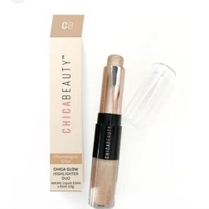 🌞 5 For $25 NIB ChicaBeauty Champagne Glow highlighter Duo Liquid + Stick